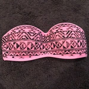 Victoria’s Secret Pink Padded Lace Bandeau- Print